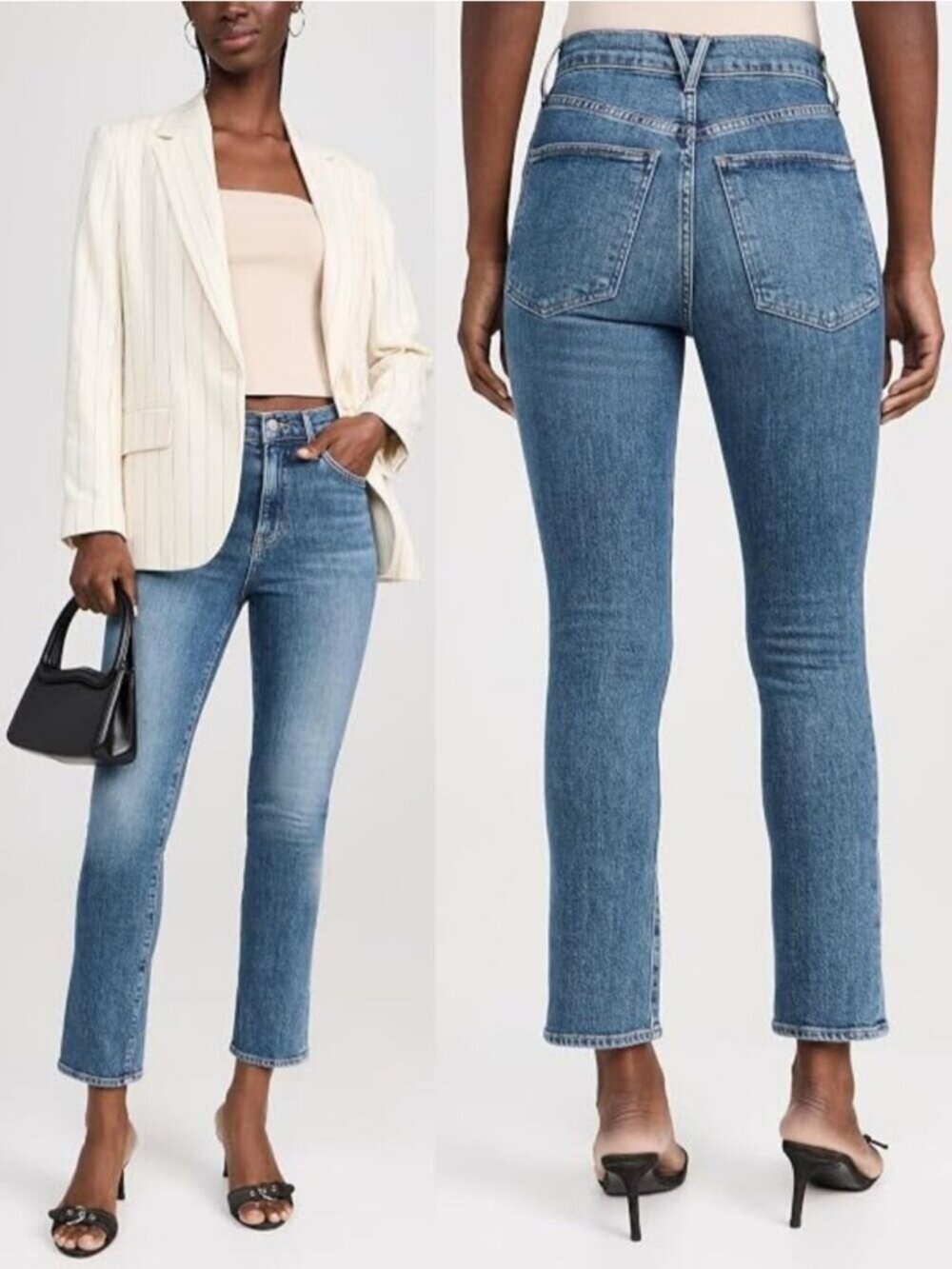 VERONICA BEARD Ryleigh Slim Straight Ankle High Rise Size 25 Wanderer Dust